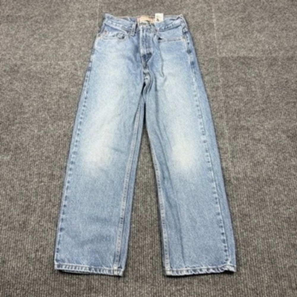 Levis 569 Loose Straight Slim Jeans Kids Size 14 Light Wash Denim 569-0125